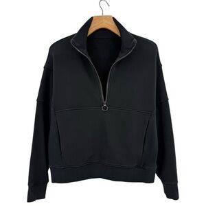 Vuori Black Half-Zip Sweatshirt
